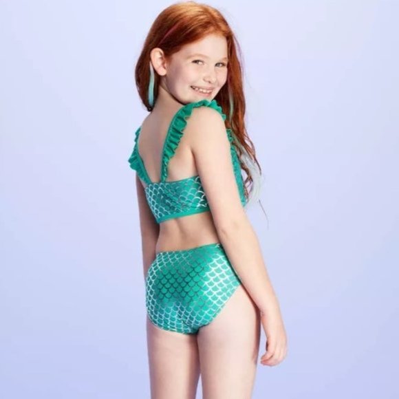 Cat & Jack Ruffle Sleeve Bikini Swimsuit Set szXXL - Picture 3 of 10